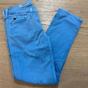 AG Jeans The Stilt Crop Cigarette Crop Size 25 Bright Blue